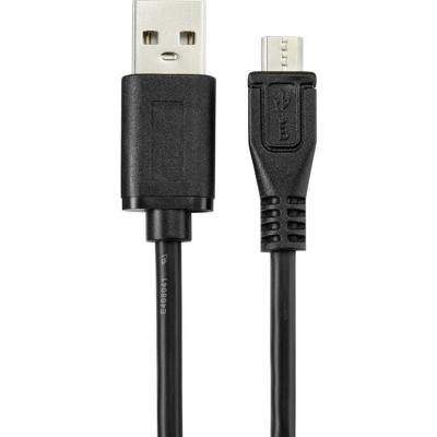 Renkforce USB-kabel USB 2.0 USB-A stekker, USB-micro-B stekker 2.00 m Zwart Met anti-microbacterieel oppervlak RF-47168