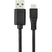 Renkforce USB-kabel USB 2.0 USB-A stekker, USB-micro-B stekker 2.00 m Zwart Met anti-microbacterieel oppervlak RF-47168 - thumbnail