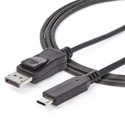 StarTech.com 1,8m USB-C naar DisplayPort 1.4 Kabel - 4K/5K/8K USB Type-C naar DP 1.4 Alt Mode Video Adapter Converter - HBR3/HDR/DSC - 8K 60Hz DP Monitorkabel voor USB-C/Thunderbolt 3