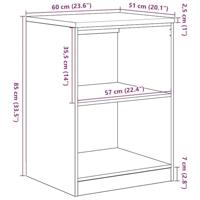 Garagekast 60x51x85 cm massief grenenhout zwart - thumbnail
