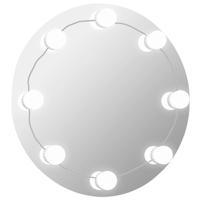 VidaXL Wandspiegel met led-lampen rond glas - thumbnail