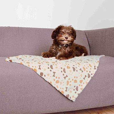 TRIXIE DEKEN LINGO SOFTFLEECE WIT / BEIGE 75X50X2 CM 2 ST