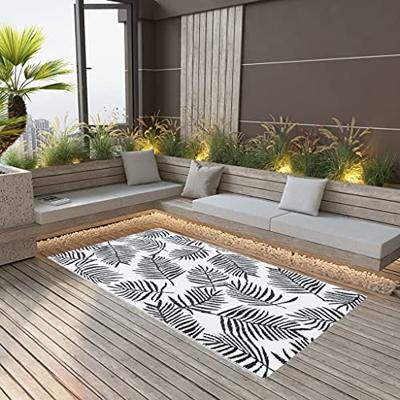 VidaXL Buitenkleed arakil 190x290 cm pp wit en zwart