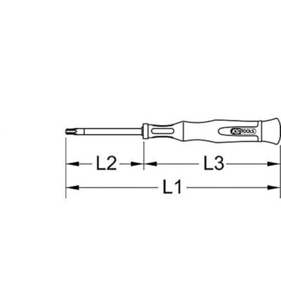 KS Tools 500.7121 Inbusschroevendraaier Afmeting, lengte: 145 mm