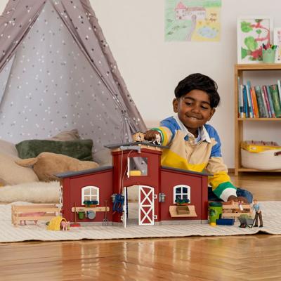 Schleich farm world grote stal rood 42606 - thumbnail