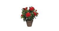 Mica Decorations Azalea Kunstplant - H27 x Ø20 cm - Rood - thumbnail