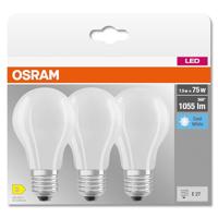 OSRAM HOMELIGHTING 4058075592476 LED-lamp Energielabel D (A - G) E27 Peer 7.5 W = 75 W Neutraalwit (Ø) 60 mm 3 stuk(s) - thumbnail