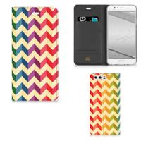 Huawei P10 Plus | Hoesje met Magneet | Zigzag Multi Color - thumbnail