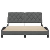 Bedframe zonder matras stof donkergrijs 160x200 cm - thumbnail