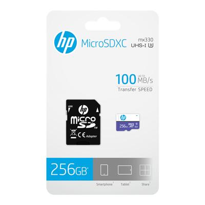 Micro SD geheugenkaart met adapter HP HFUD 256 GB