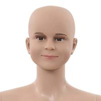 VidaXL Etalagepop kind met glazen voet 140 cm beige - thumbnail