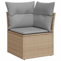 Tuinbankenset 13 pcs Beige poly rattan - thumbnail