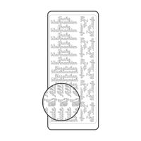 Vaessen Creative • sticker 10x23cm 10pcs zilver diverse duitse teksten - thumbnail