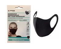 Mond neuskapje herbruikbaar zwart fashion - thumbnail