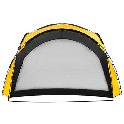 VidaXL Partytent met led en 4 zijwanden 3,6x3,6x2,3 m geel - thumbnail