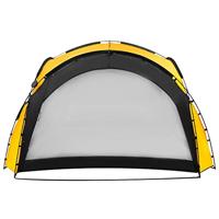 Partytent met LED en 4 zijwanden 3,6x3,6x2,3 m geel - thumbnail
