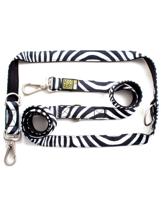 Max & Molly 117009 hond & kat riem 1,6 m Zwart, Wit Nylon Standaard riem - thumbnail