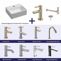 FonteinPack Leto 33.5x29 cm RVS (Keuze uit 8 kranen) - thumbnail