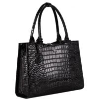 Business Bag crocodile 15.6" laptop tas voor dames -Black - thumbnail