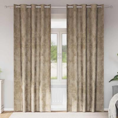 VidaXL Velvet gordijnen 2 pcs champagne 260 x 140 cm fluweel VidaXL Velvet gordijnen 2 pcs champagne 260 x 140 cm fluweel