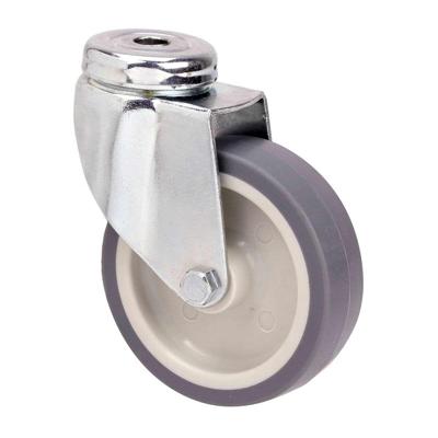 Rueda Ruedas Alex Grijs Rubber Poliamix Ø 8 cm 60 Kg draaibaar