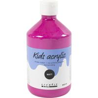 Creativ Company Acrylverf mat, roze, 500 ml/ 1 fles - thumbnail