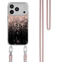 iPhone 17 Pro Max hoesje met rosegoud koord - Marmer twist - thumbnail