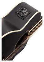 Ortega D7CE-SBK-4 Deep Series 7 Medium Scale Bass Satin Black elektrisch-akoestische bas met cutaway - thumbnail