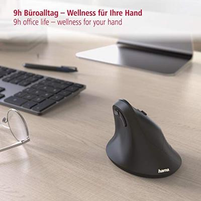 Hama Verticale Ergonomische Draadloze Muis EMW-500 6 Knoppen Zwart Hama Verticale Ergonomische Draadloze Muis EMW-500 6 Knoppen Zwart