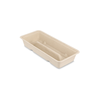 Frikandelbakje A16D (dubbel) suikerriet BIO - thumbnail