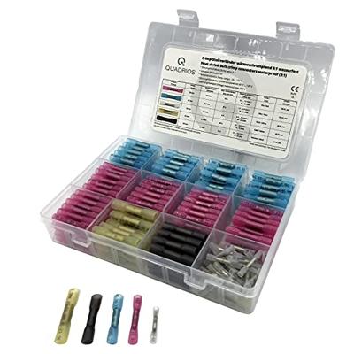 Quadrios 2011C397 Stootverbinder Met krimpkous 0.3 mm² 6 mm² Volledig geïsoleerd Wit, Rood, Blauw, Zwart, Geel 340 stuk(s) Quadrios 2011C397 Stootverbinder Met krimpkous 0.3 mm² 6 mm² Volledig geïsoleerd Wit, Rood, Blauw, Zwart, Geel 340 stuk(s)