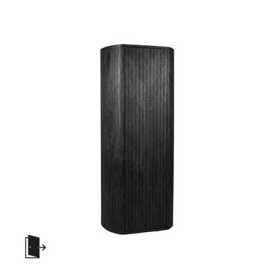 LABEL51 Bergkast Miya - Zwart - Mangohout - 140 cm - Rechts