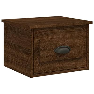 Nachtkastjes 2 st wandgemonteerd 41,5x36x28 cm bruin eikenkleur