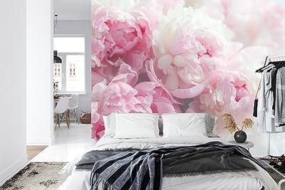 Fotobehang - Bloeiende Pioenrozen, Roze, prachtig aan de wand, in 11 maten te koop, incl behanglijm