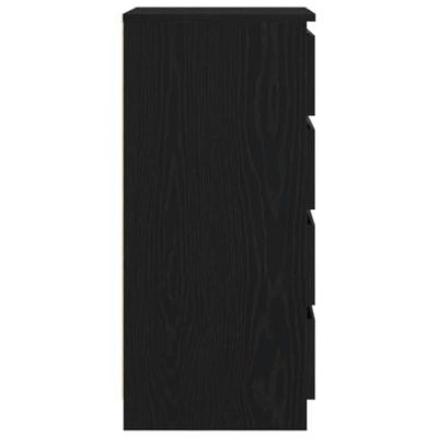 Dressoir 37,5x35x76 cm spaanplaat zwart eikenkleurig Dressoir 37,5x35x76 cm spaanplaat zwart eikenkleurig