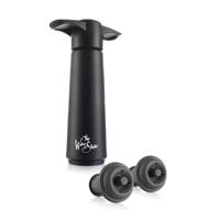 Vacu Vin wine saver zwart met 2 doppen - thumbnail