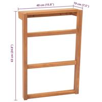 VidaXL Handdoekenrekken 2 st massief teakhout - thumbnail