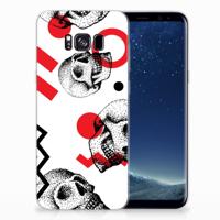 Silicone Back Case Samsung Galaxy S8 Plus Skull Red - thumbnail