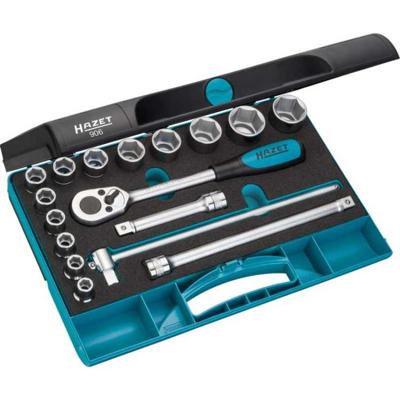 Hazet Set dopsleutels CV. | 17-delig | 1/2 inch | 10-32mm | voor 4-kant drive in kunststof cassette | 4000820598