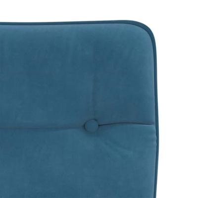 Eetkamerstoelen 6 st fluweel blauw
