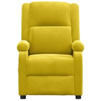 Fauteuil verstelbaar elektrisch stof geel - thumbnail