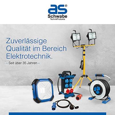 Schwabe Stekkerdoos 3 x randaarde met schakelaarI 1,5m neopreenkabel - thumbnail