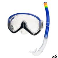 Snorkelbril en -buis voor Kinderen AquaSport Blauw (6 Stuks) - thumbnail