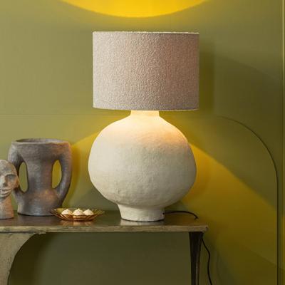 WOOOD Tafellamp 'Ios' Papier Mache, kleur Naturel (excl. kap)