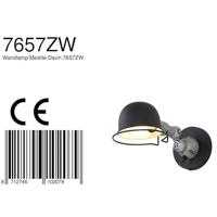 Mexlite Wandlamp davin 7657zw zwart - thumbnail