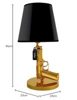Golden Gun Lamp Replica - Beretta Tafellamp - Gouden Pistool Lamp - thumbnail
