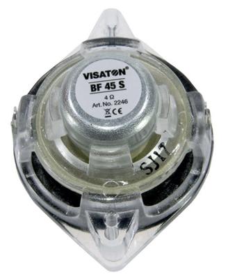 Visaton BF 45 S - 4 Ohm 1.8 inch 4.5 cm Breedband-luidspreker 4 W 4 Ω Zwart Aluminium membraan Visaton BF 45 S - 4 Ohm 1.8 inch 4.5 cm Breedband-luidspreker 4 W 4 Ω Zwart Aluminium membraan