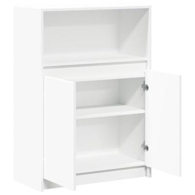 Dressoir met LED 72x34x100 cm bewerkt hout wit Dressoir met LED 72x34x100 cm bewerkt hout wit