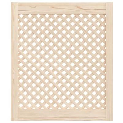 VidaXL Kastdeuren met latwerk 2 st 59,5x69 cm massief grenenhout