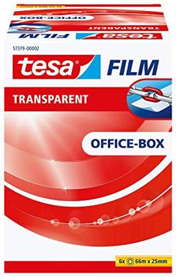 tesa OFFICE-BOX 57379-00002-01 tesafilm Transparant (l x b) 66 m x 25 mm 6 stuk(s) tesa OFFICE-BOX 57379-00002-01 tesafilm Transparant (l x b) 66 m x 25 mm 6 stuk(s)